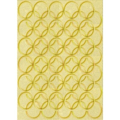 Geometric Wool Yellow Area Rug - Image 0