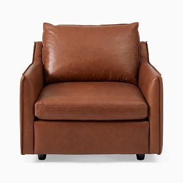 Easton Chair, Down, Saddle Leather, Nut, Concealed Supports - Image 2