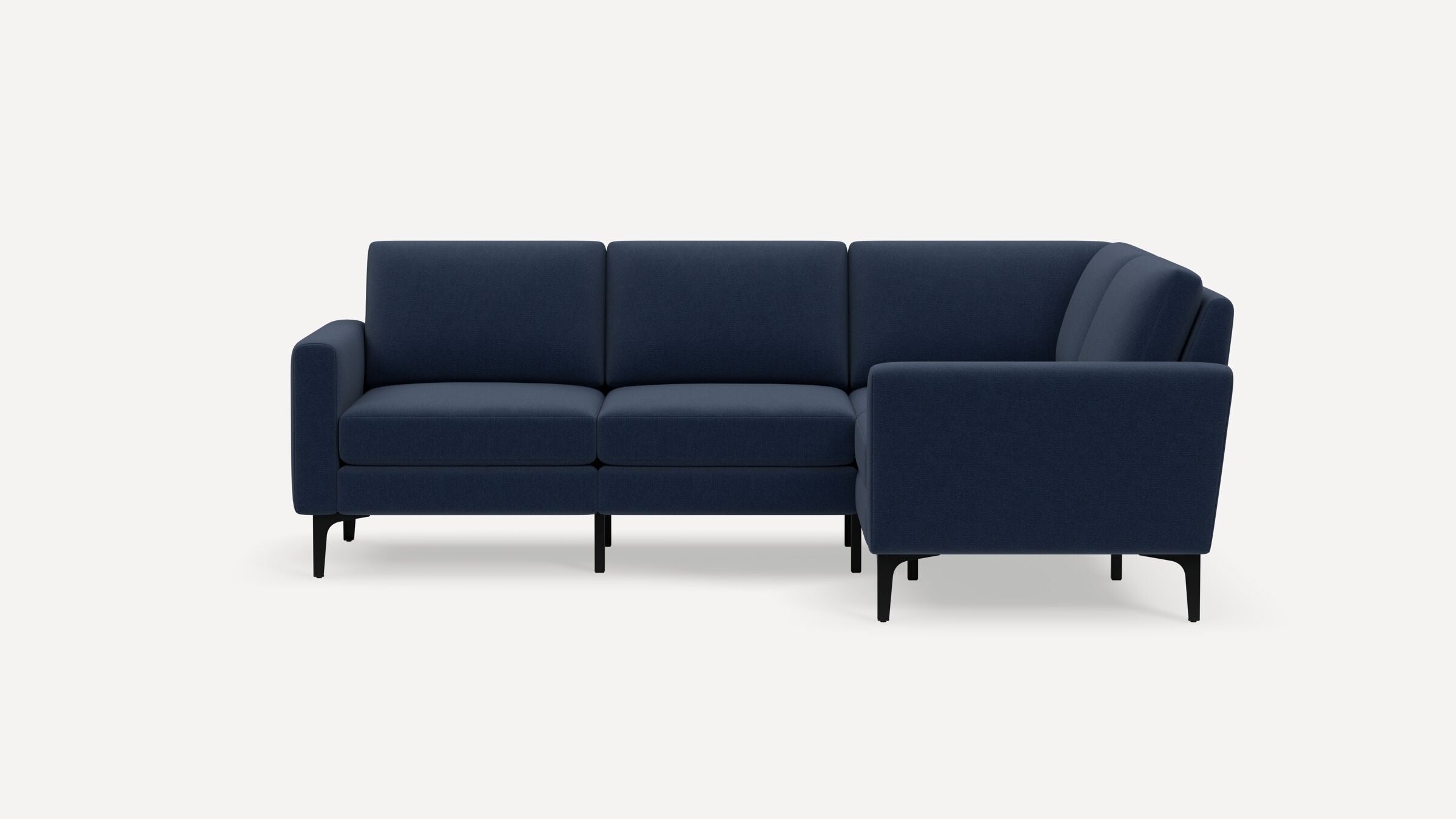 Nomad 4-Seat Corner Sectional - Navy Blue - Performance Flatweave / Black - Metal / Block - Image 0