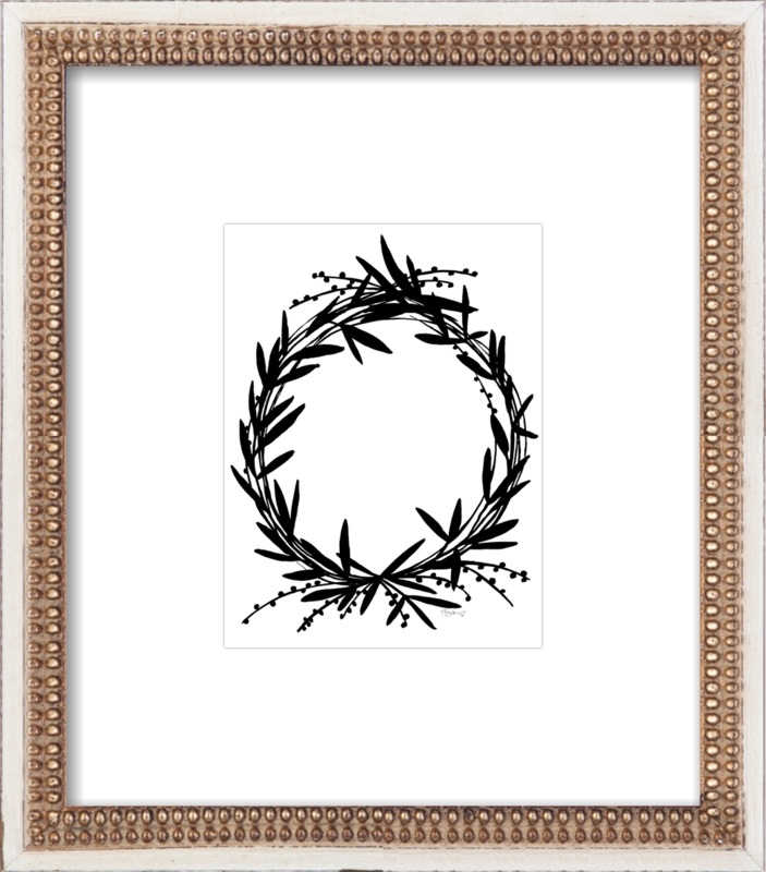 Black Wreath by Kate Roebuck for Artfully Walls - Image 0