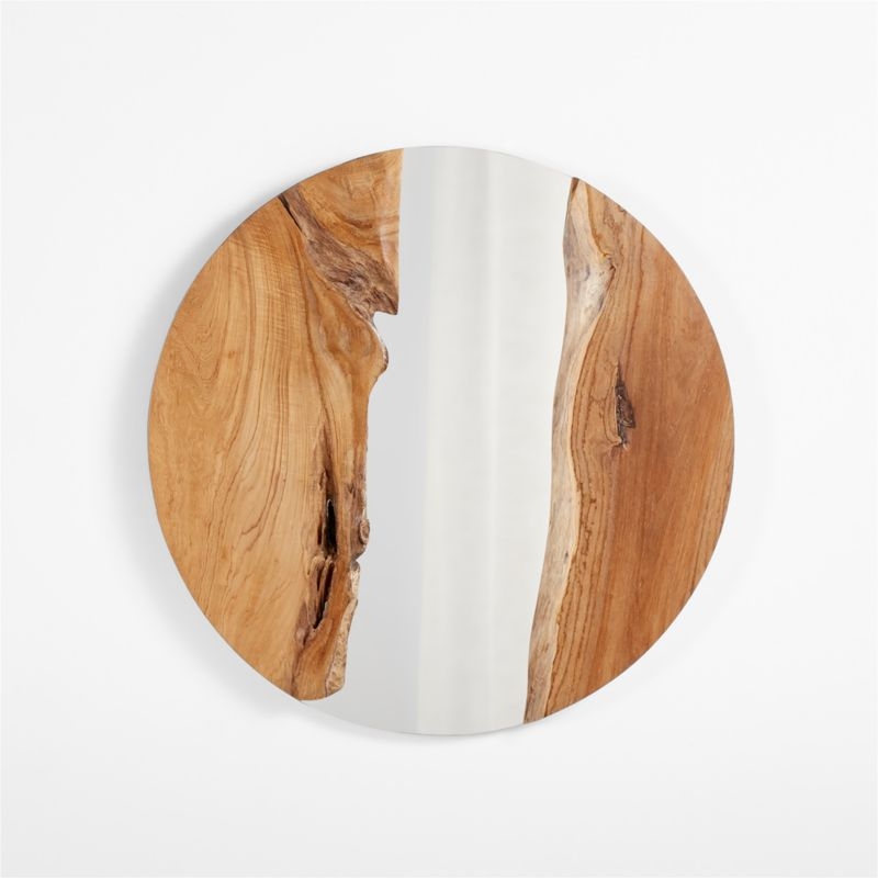 Phlox Live Edge Wood Round Mirror - Image 4