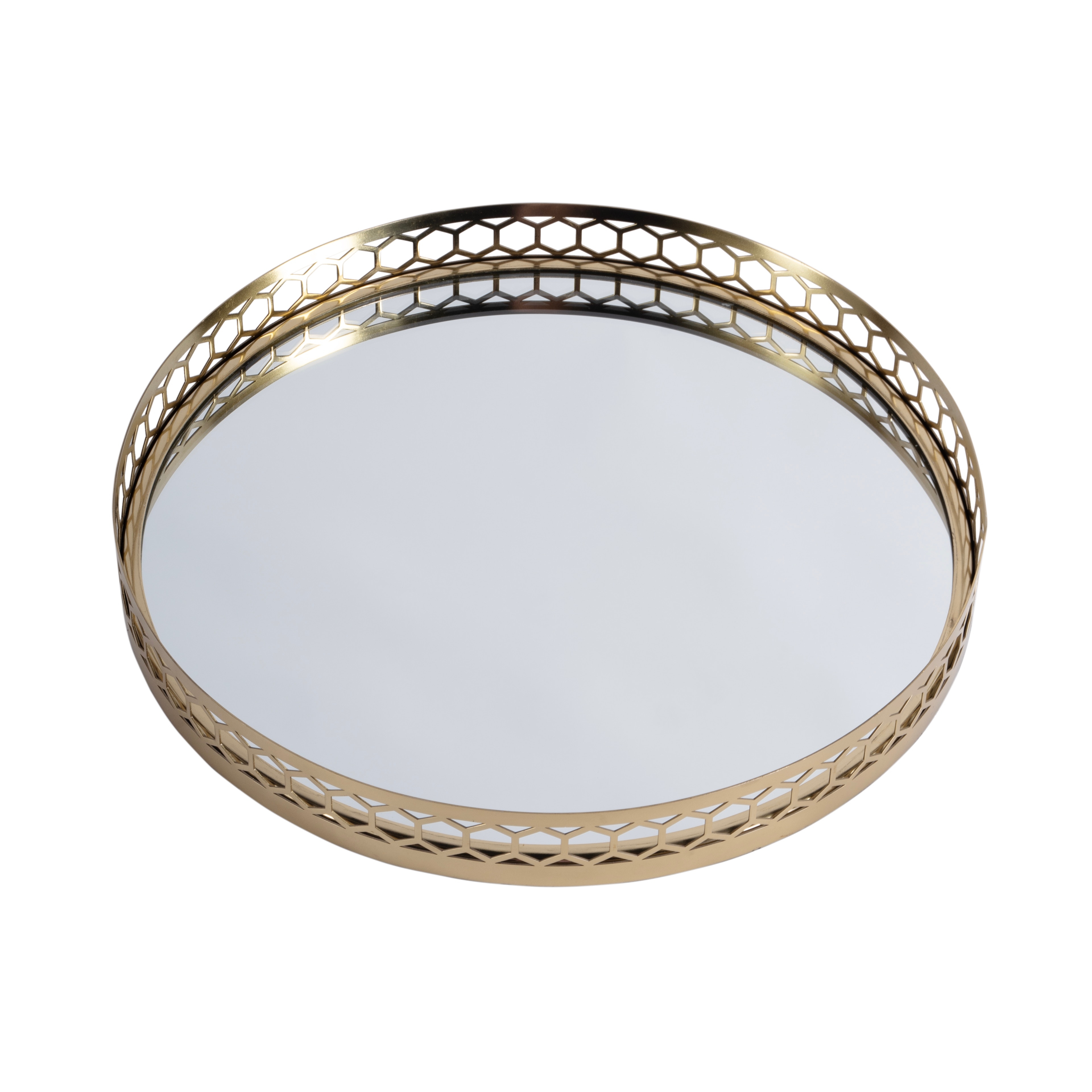 Geneva Polished Gold Serving Tray - Image 1