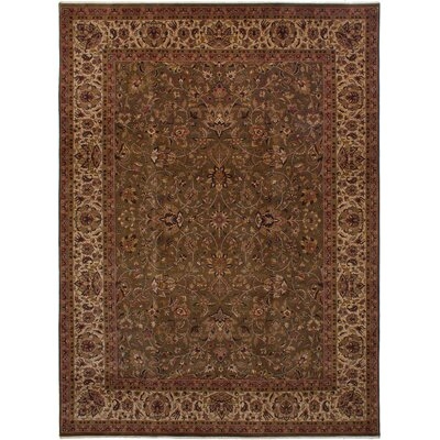 One-of-a-Kind Suni Hand-Knotted 2010s Jamshidpour Dark Brown/Green 8'8" x 11'8" Wool Area Rug - Image 0
