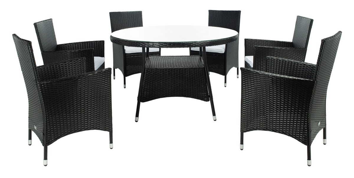 Challe Dining Set - Black/White - Safavieh - Image 0