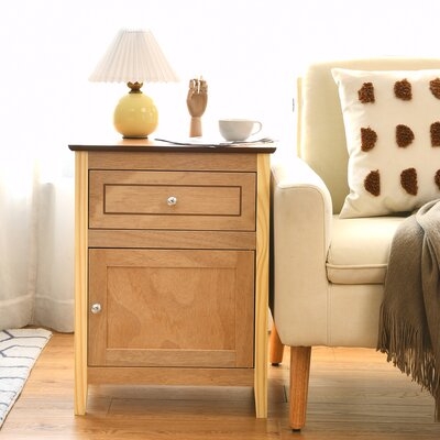 Red Barrel Studio® Nightstand With Drawer Accent Side End Table Storage Cabinet White - Image 0