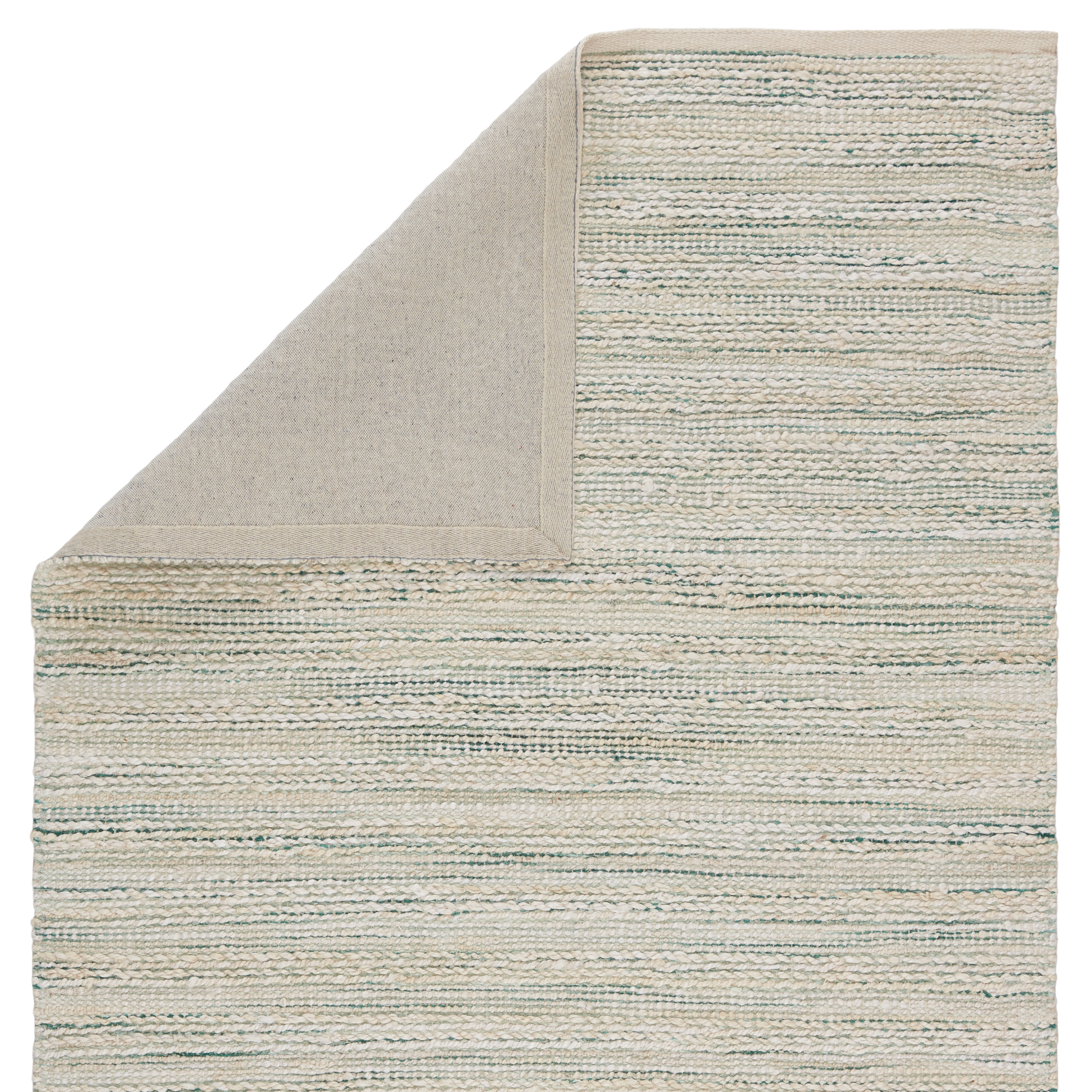 Canterbury Natural Stripe White/ Turquoise Area Rug (8' X 10') - Image 2