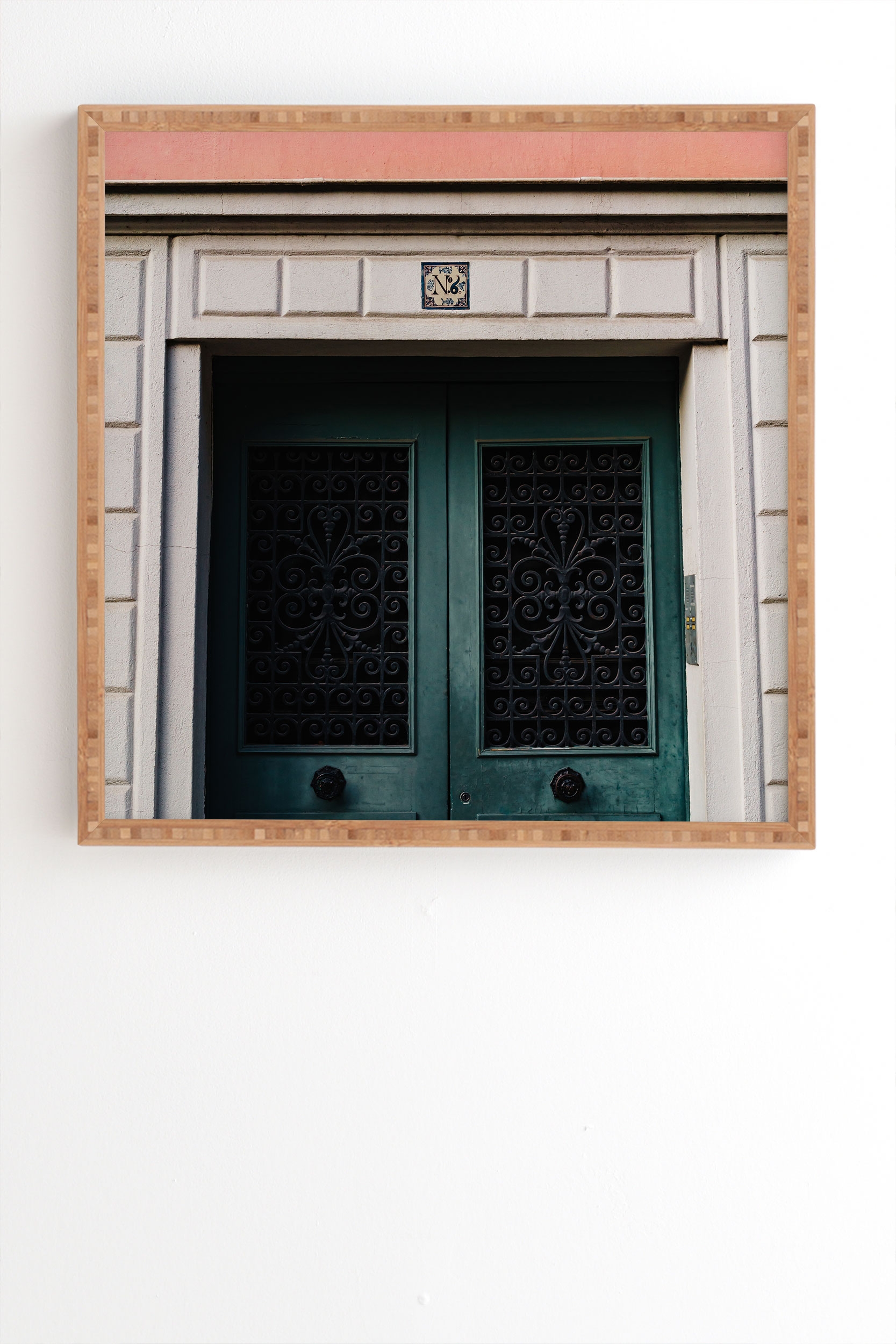 Montmartre V by Bethany Young Photography - Framed Wall Art Bamboo 20" x 20" - Image 0