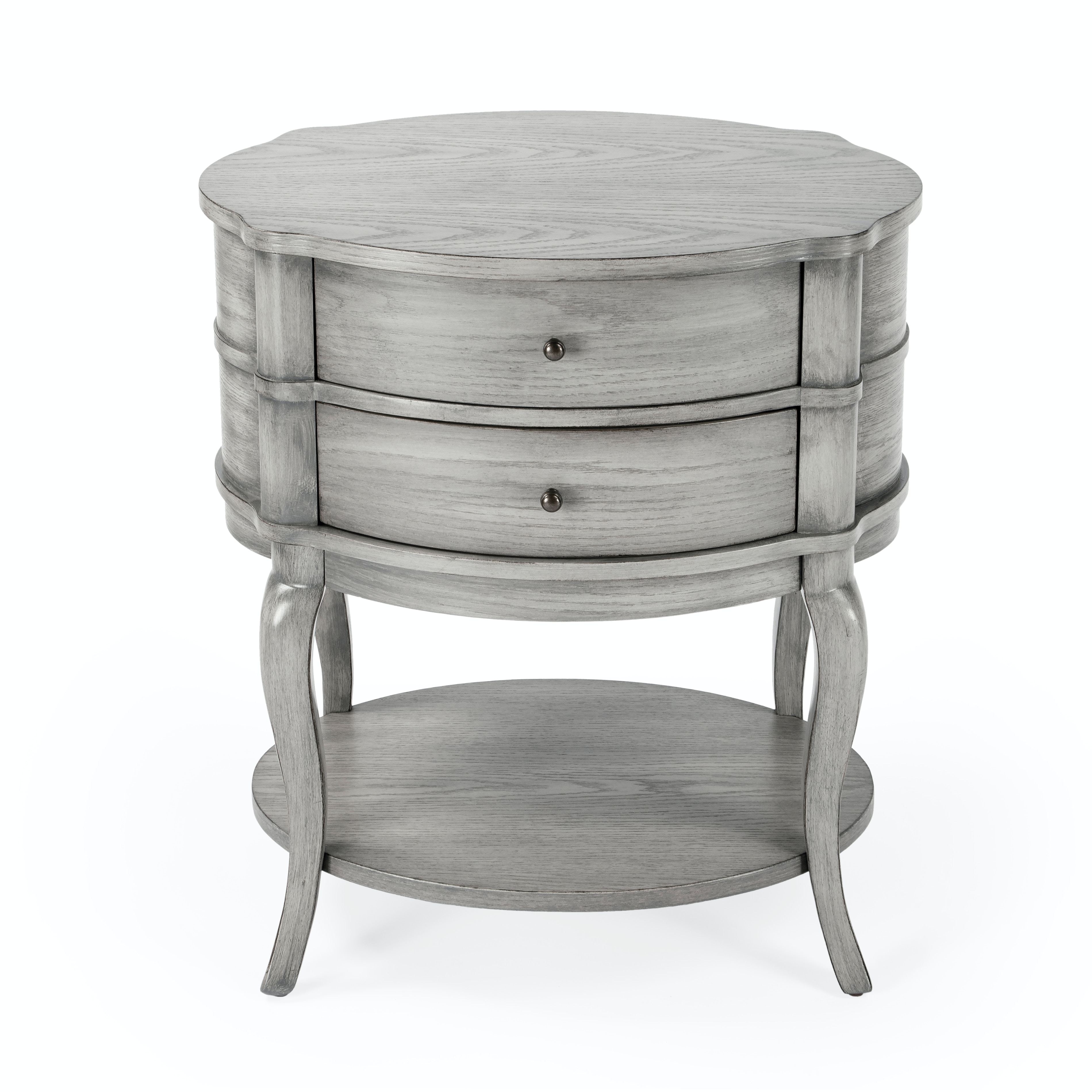 Jarvis Gray Oval Side Table - Image 1