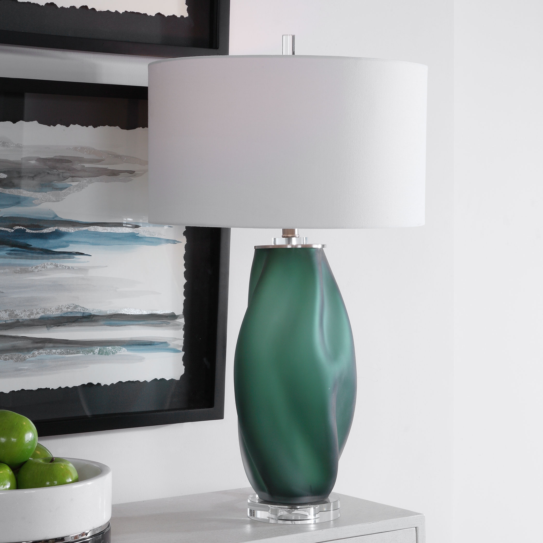 Esmeralda Green Glass Table Lamp - Image 0