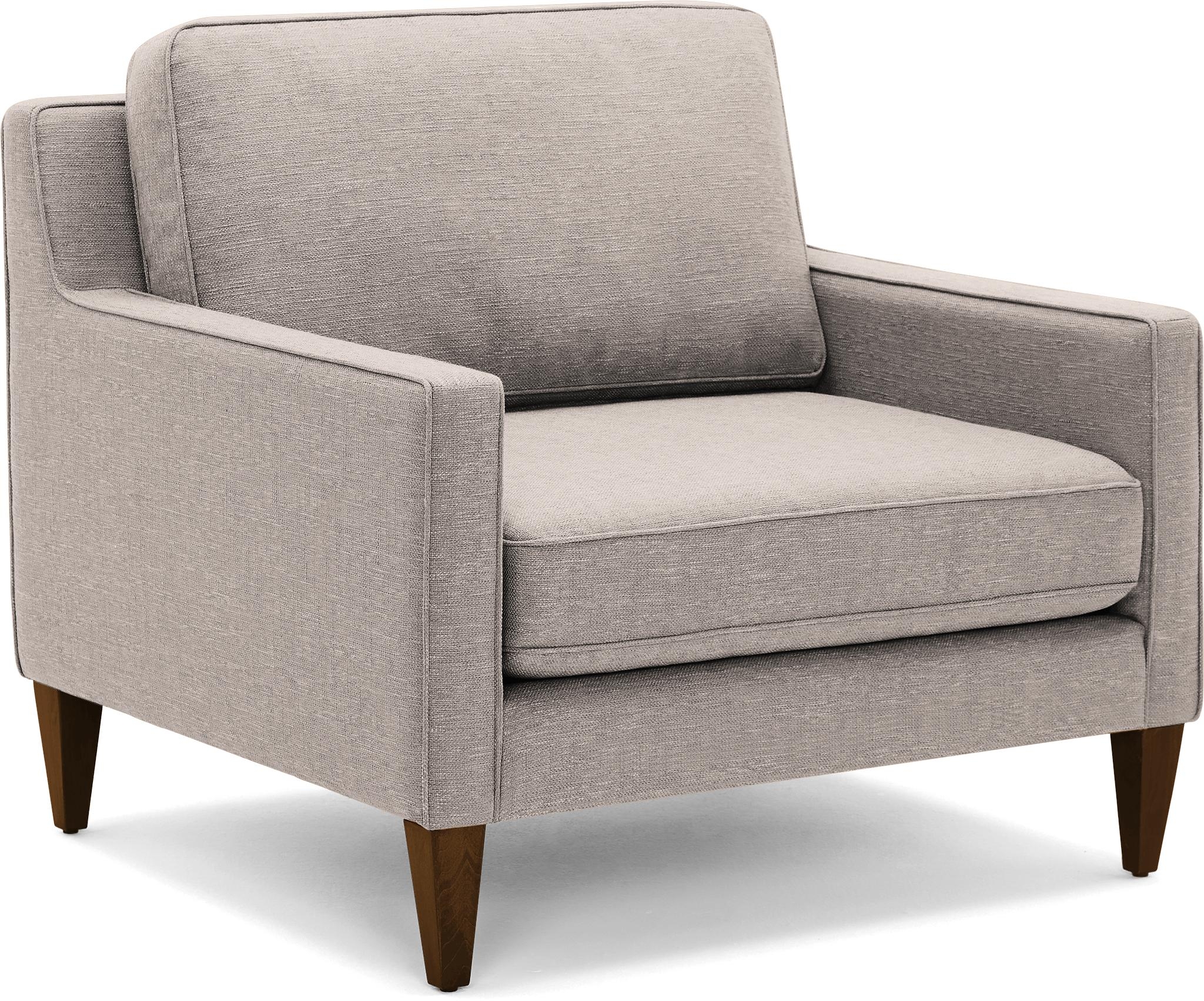 Gray Levi Mid Century Modern Chair - Notion Gunsmoke - Mocha - Image 1