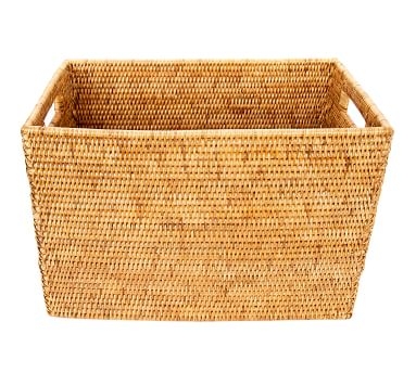 Tava Handwoven Rattan Legal File Box With Lid, White Wash - Image 2