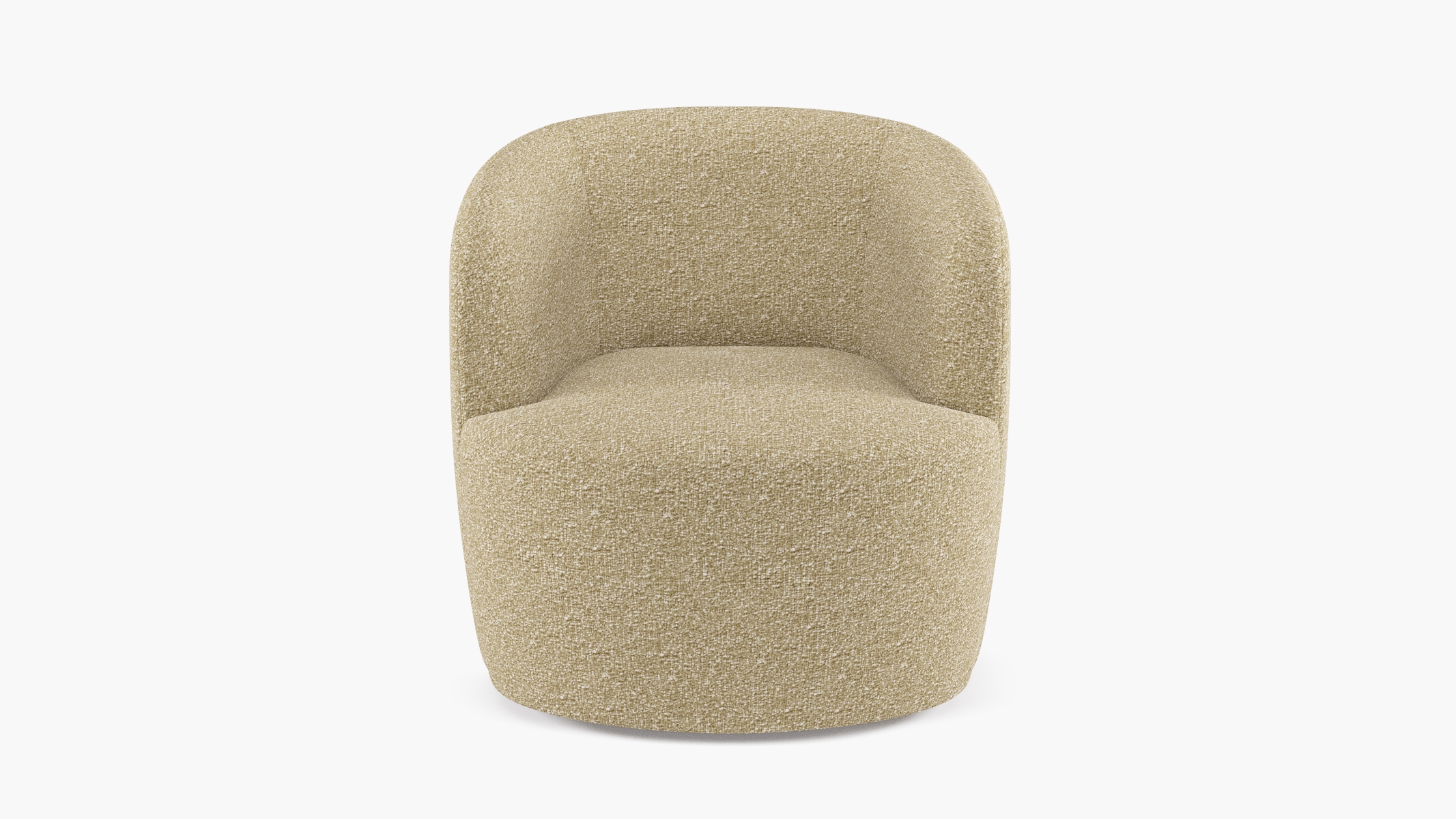 Tub Swivel Chair, Buff Boucle - Image 1