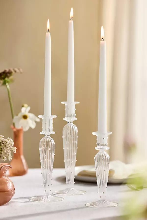 Dotted Borosilicate Glass Taper Holder - Image 0