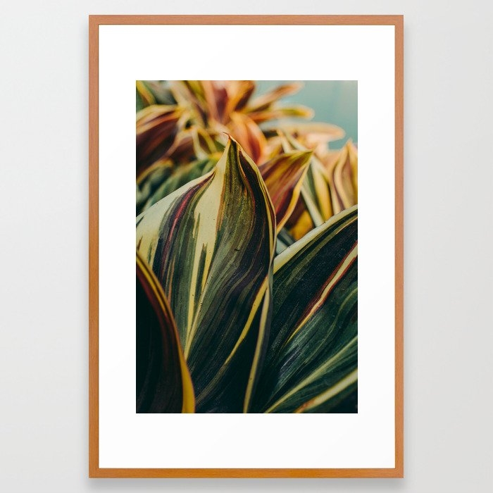 Summer Leaves Framed Art Print by Olivia Joy St.claire - Cozy Home Decor, - Conservation Pecan - LARGE (Gallery)-26x38 - Image 0