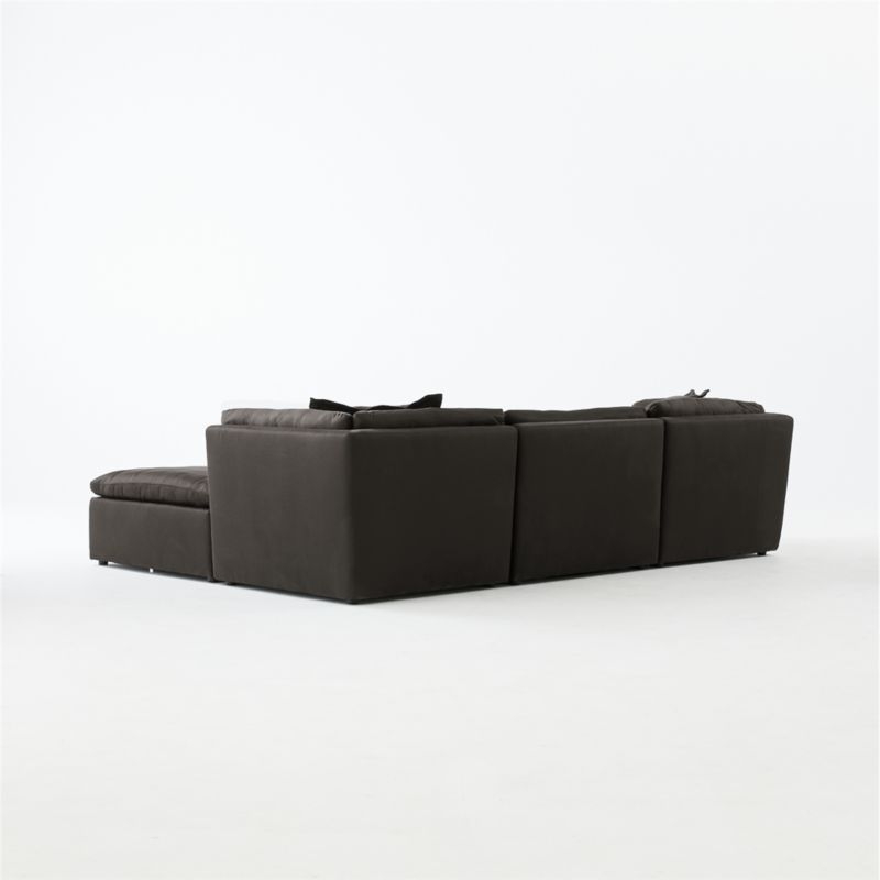 Turn 4-Piece L-Shaped Charcoal Black Sectional Sofa - Image 4