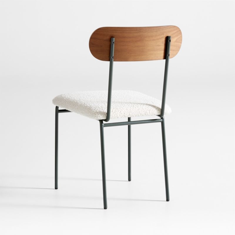 Casey Walnut Wood and Boucle Kids Desk Chair - Image 3