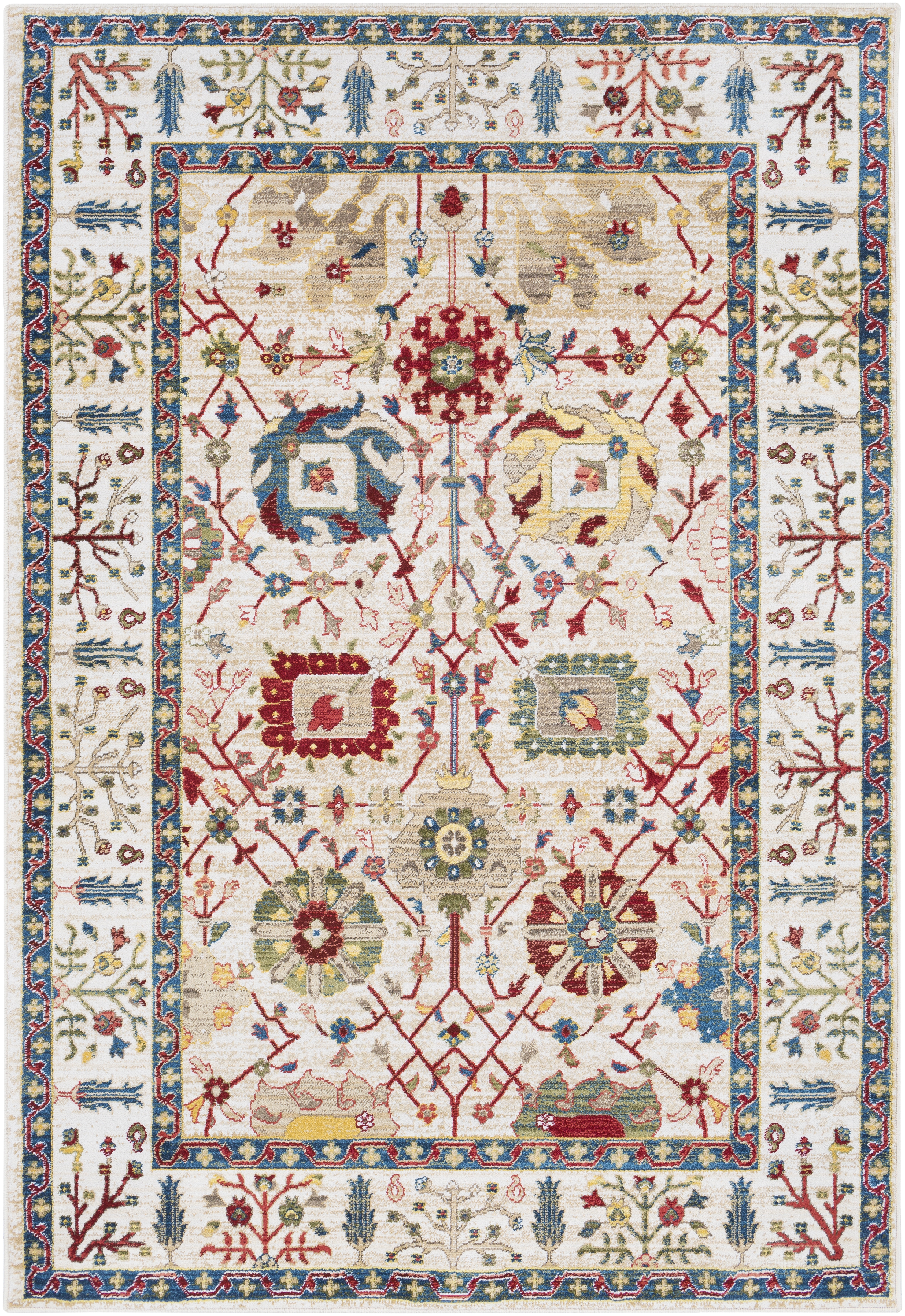 Crafty Red Indoor 2'7" x 4'11" Machine Woven Rug - Image 0