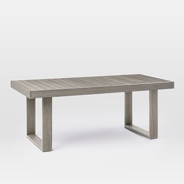 Portside Dining Table, 76.5", Weathered Gray - Image 0