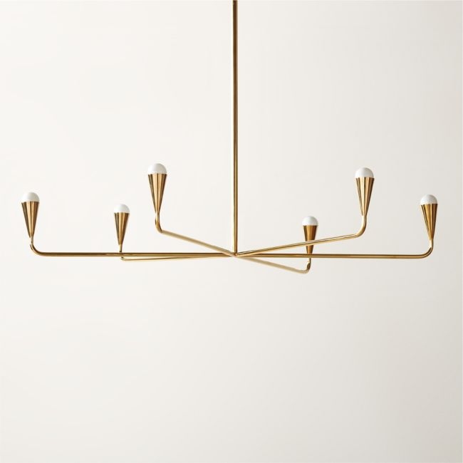 Meldon Polished Brass Chandelier - Image 0