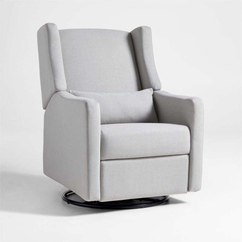 Babyletto Kiwi Grey Electronic Swivel Glider Power Recliner Nursery Chair - Image 4