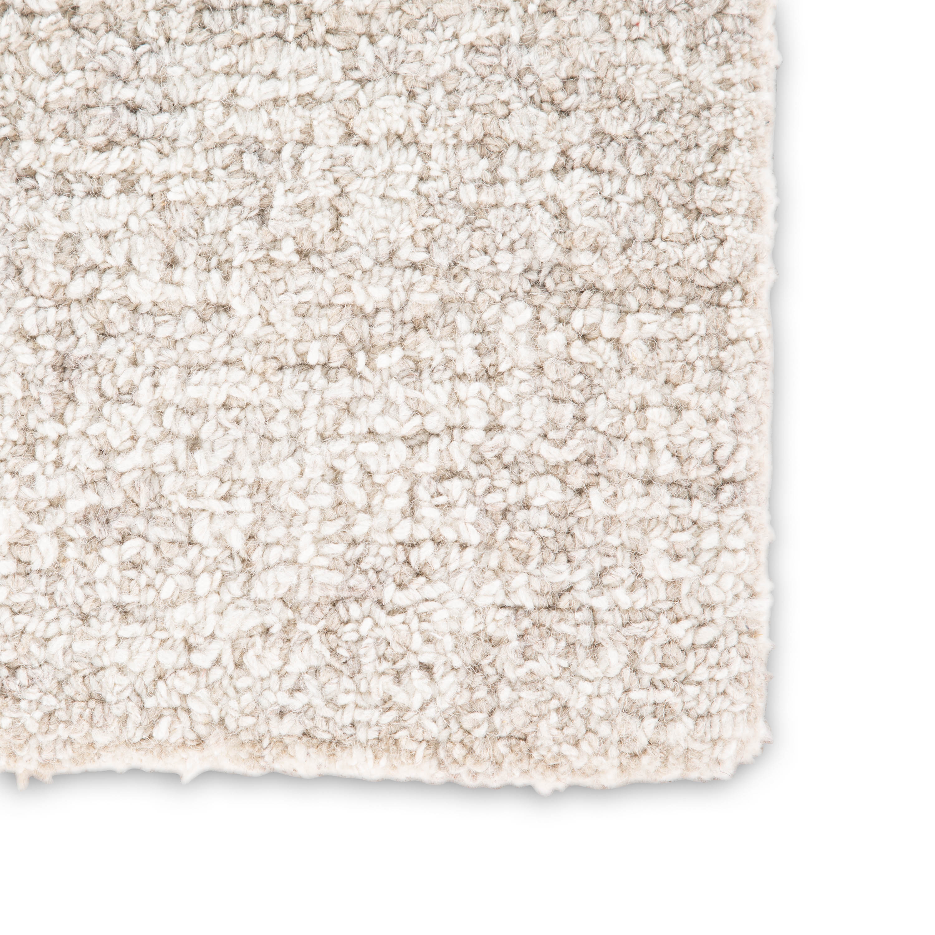 Oland Handmade Solid Ivory/ Gray Area Rug (5'X8') - Image 3