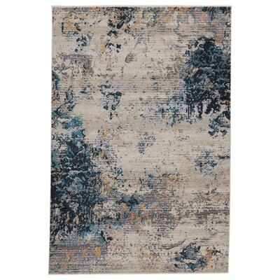 Terrior Abstract Blue/ Gold Area Rug - Image 0