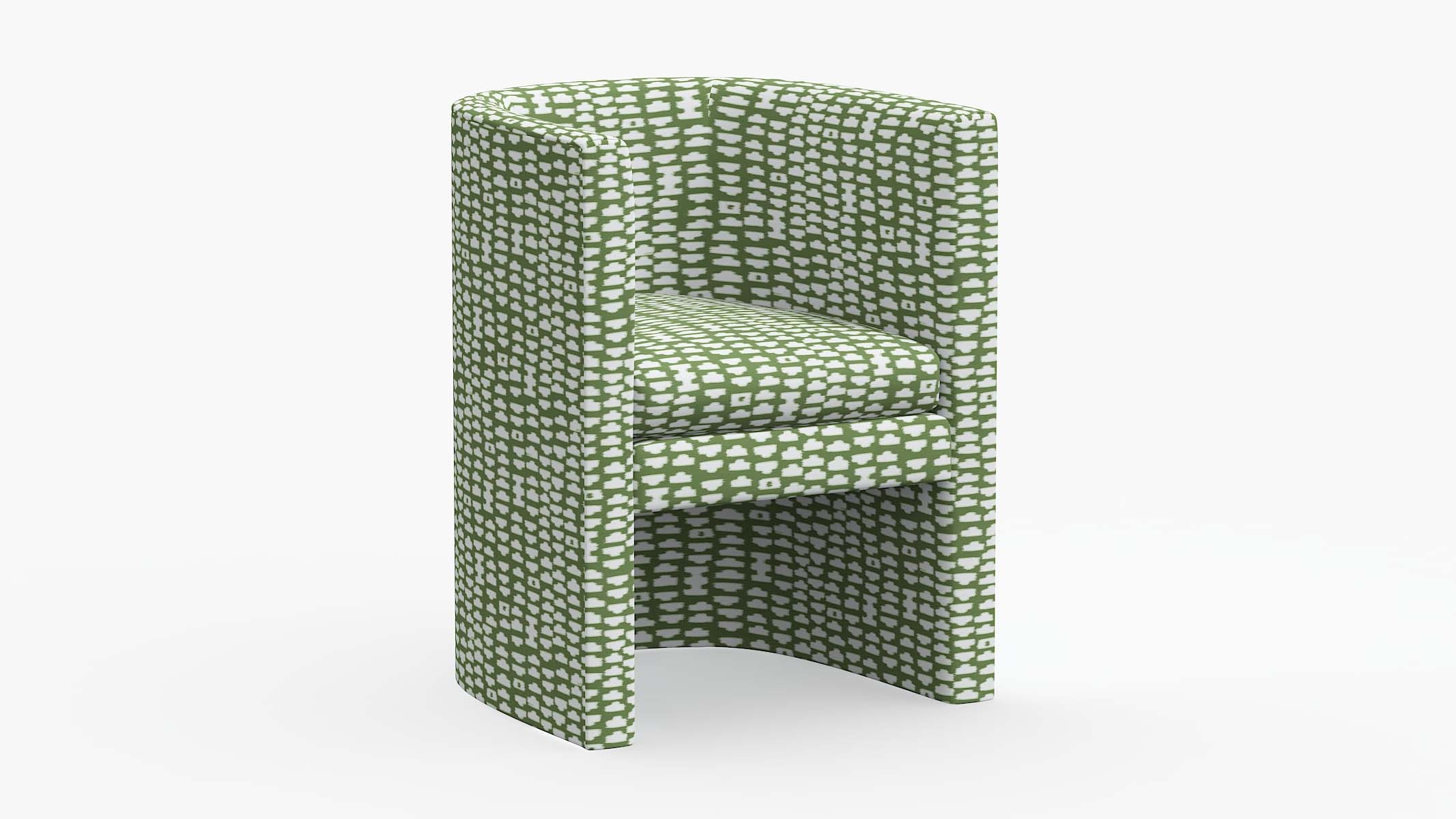 Barrel Back Dining Chair, Olive Odalisque - Image 0
