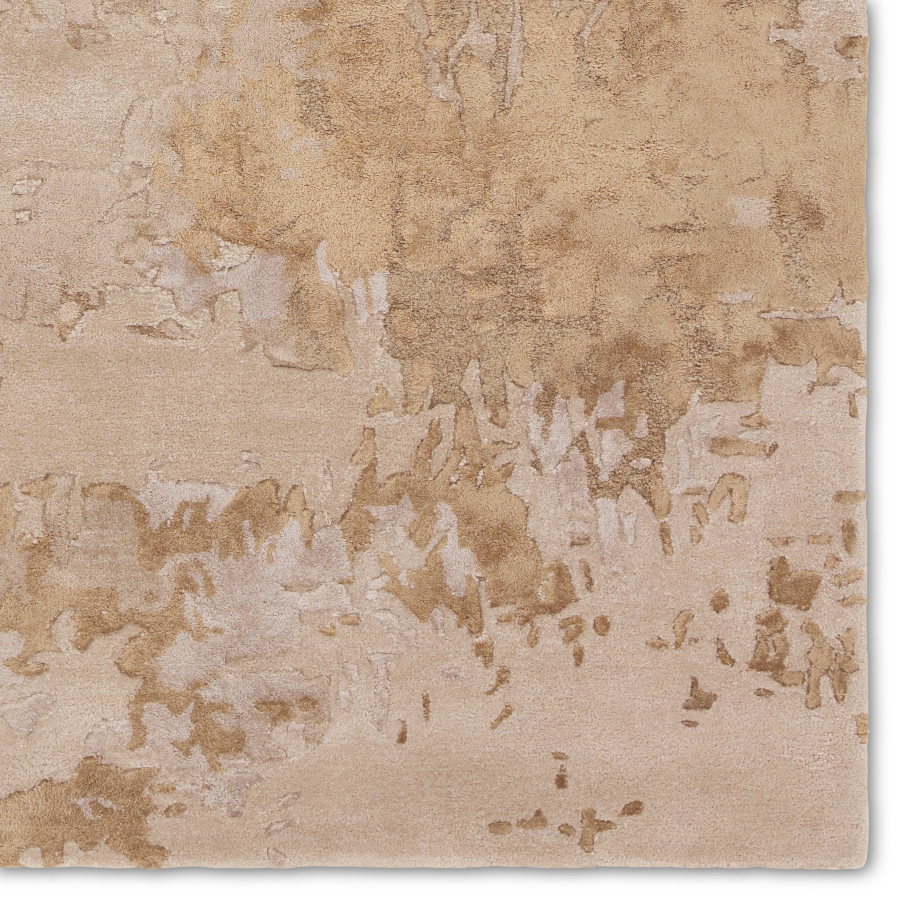 Astris FRG10 Handmade Abstract Tan Area Rug (9'x12') - Image 3