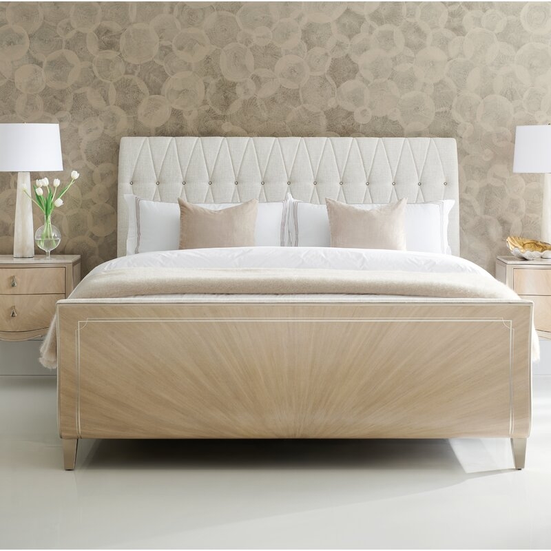 Caracole Classic Diamond Jubilee Upholstered Sleigh Bed Size: California King - Image 0