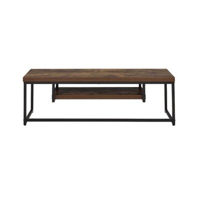 Modern Contemporary Office Home TV Stand 47" Wide Oak And Black Finish - Image 0