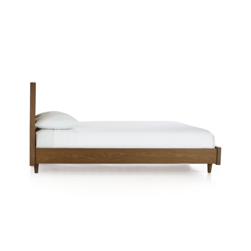 Tate Walnut King Wood Bed - Image 1