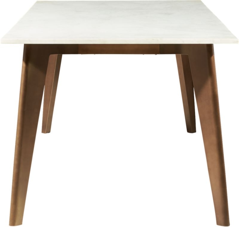 Harper Brass Dining Table with Marble Top - Image 3