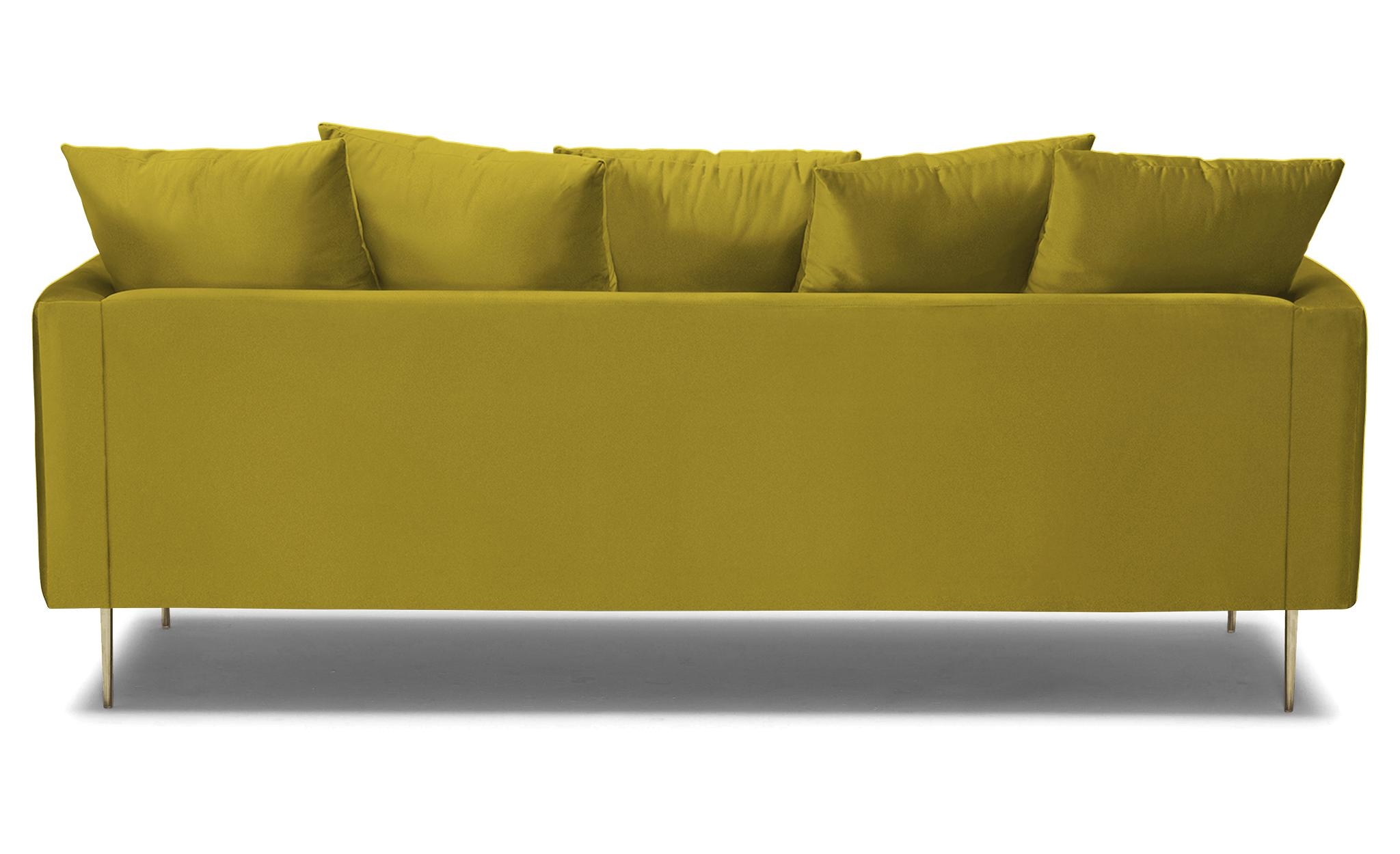 Yellow Aime Mid Century Modern Sofa - Bloke Goldenrod - Image 4