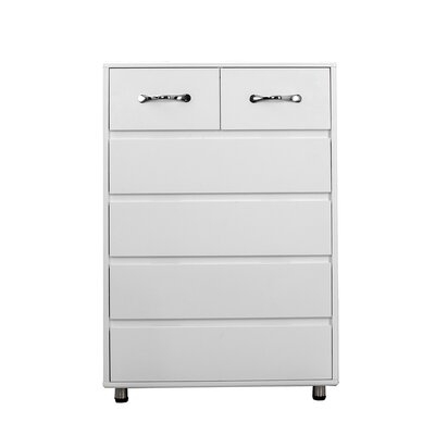 Six Drawer Side Table-Grey - Image 0