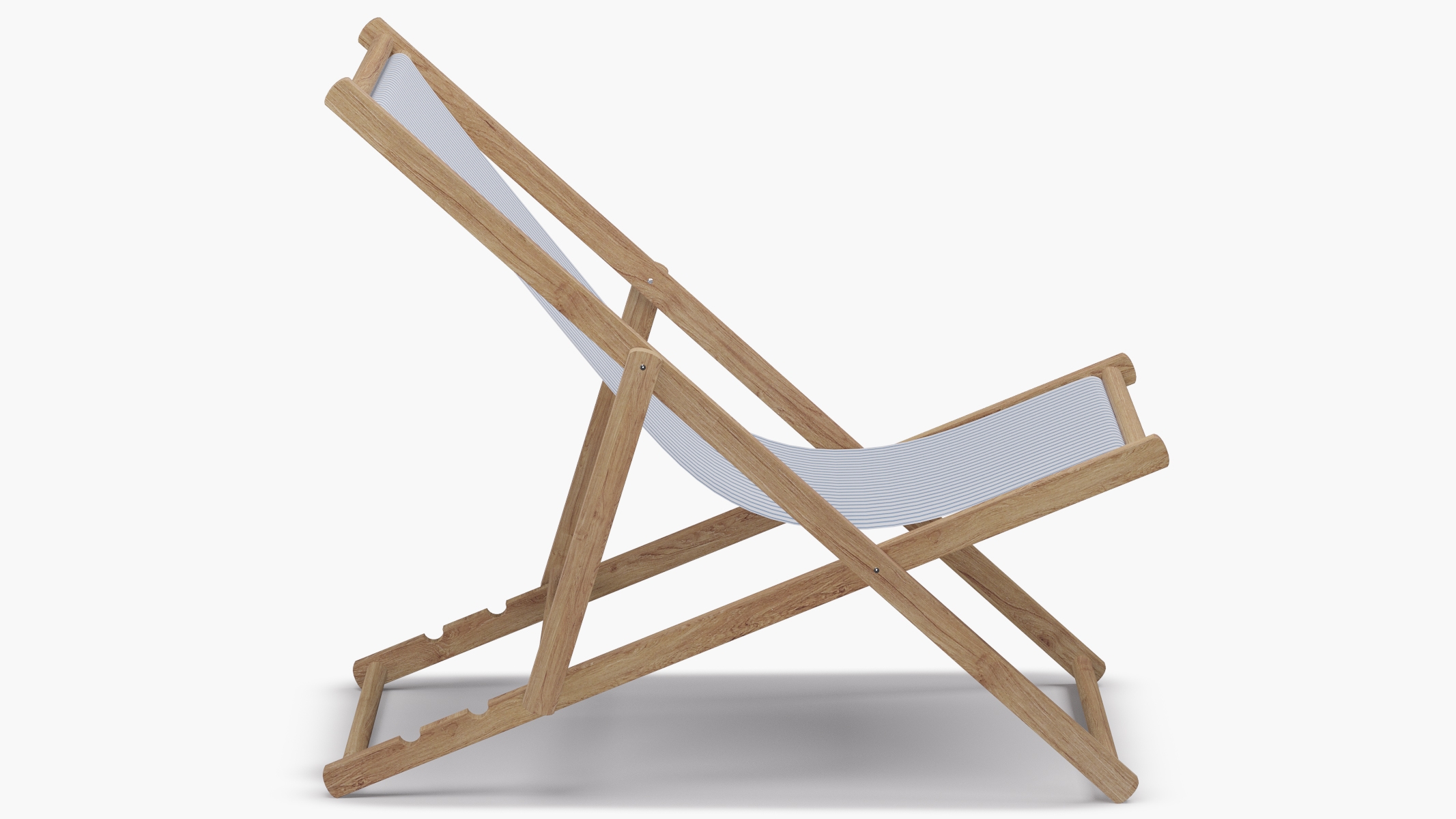 Cabana Chair, Cornflower Classic Ticking Stripe - Image 1