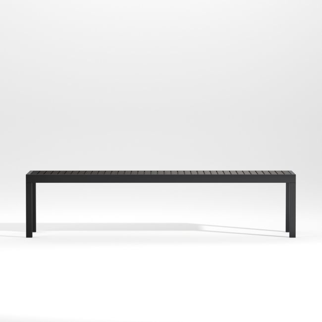 Alfresco Black Outdoor Dining Bench - Image 0