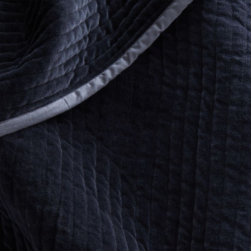 Shadow Grey King Velvet Quilt - Image 1