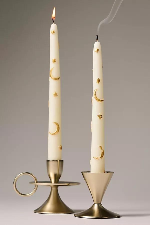 Mystic Icon Taper Candles, Set of 2: Star & Moon Edition - Image 0