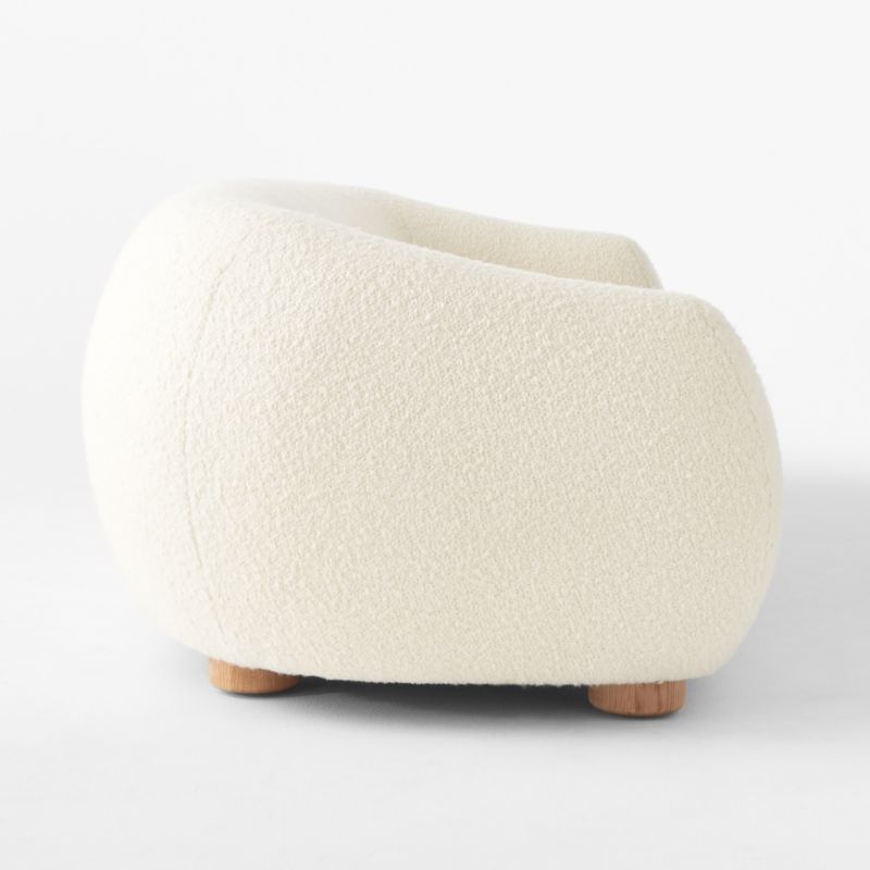 Laszlo 80" Warm White Boucle Apartment Sofa - Image 3