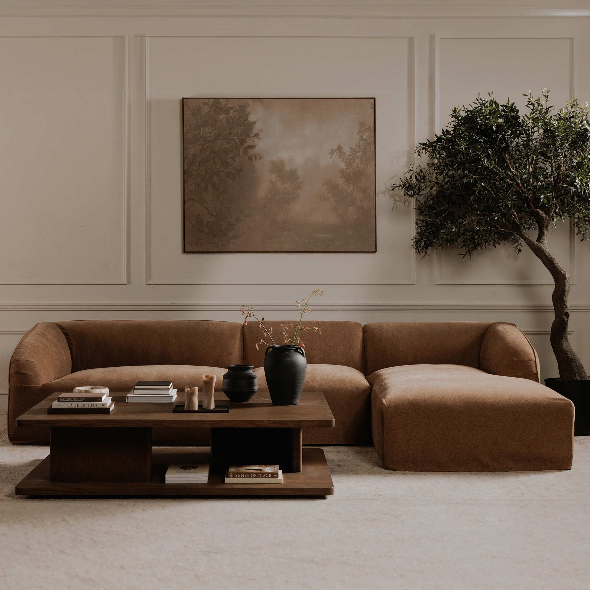 Isla Lounge 3 Piece Modular Sectional Right Mocha - Image 6