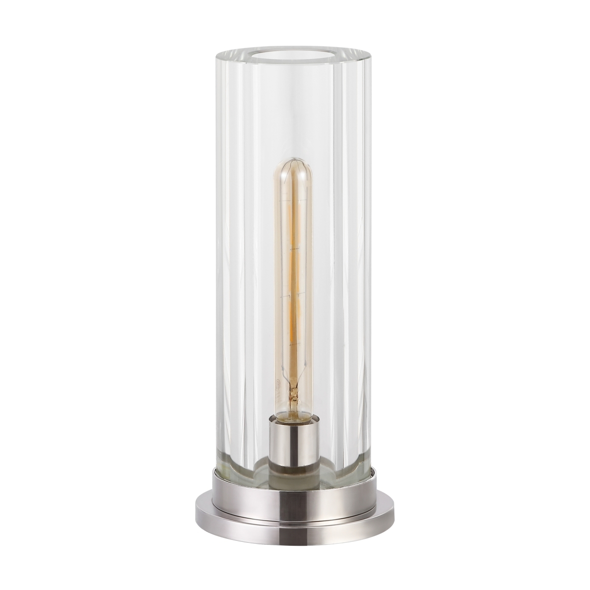 Safavieh Couture Dellanora Tube Table Lamp - Silver/Clear - Image 0