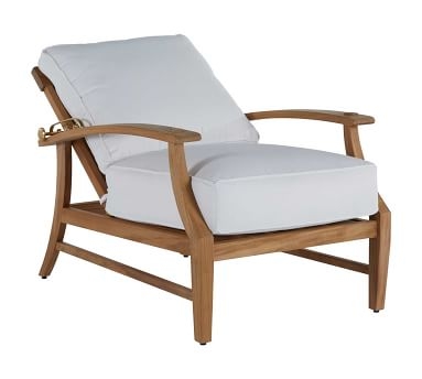 Astola Recliner Cushions, Outdoor Canvas; Natural - Image 2