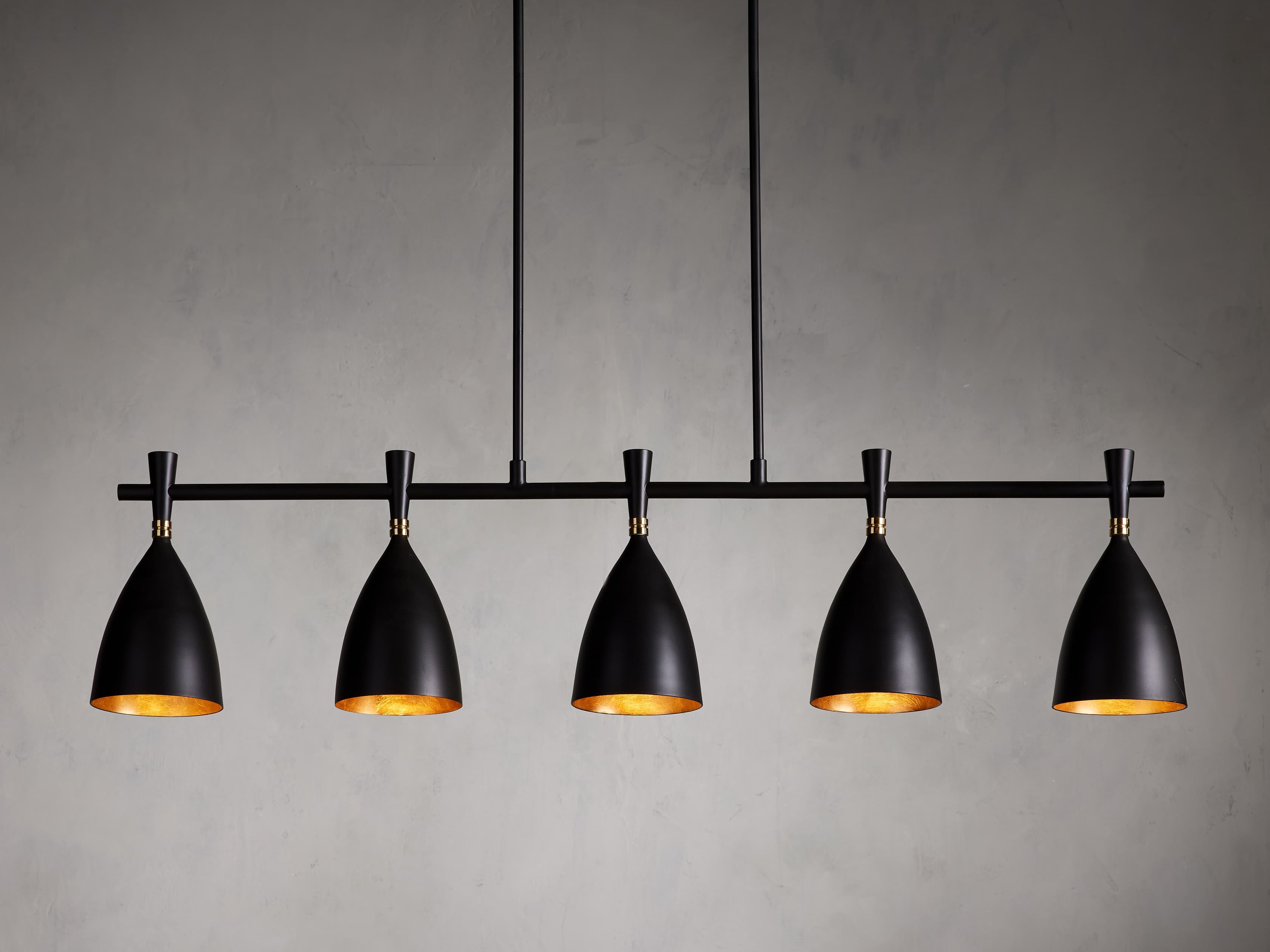 Jacarra Linear Chandelier in Metal Black - Image 0