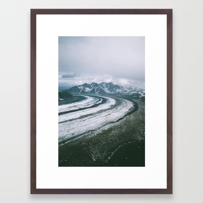 Ruth Glacier Framed Art Print by Hannah Kemp - Conservation Walnut - Medium(Gallery) 18" x 24"-20x26 - Image 0