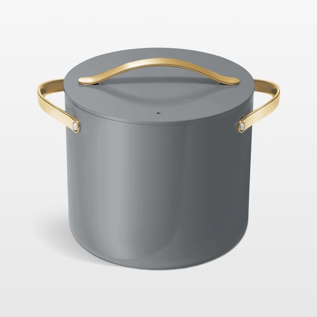 Caraway ® Cookware Plus Graphite and Gold Cookware 12-Qt. Stockpot with Lid - Image 0