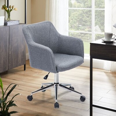 Morden Linen Adjustable Home Office Chair - Image 0