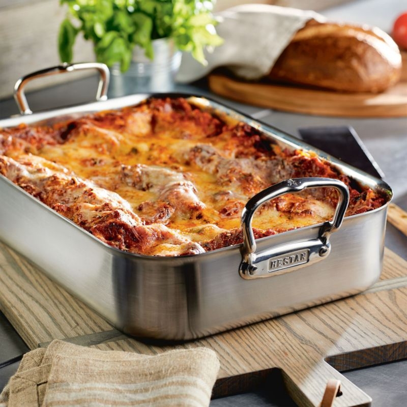 Hestan Provisions Large 17" Stainless Steel Roasting Pan with Rack - Image 1