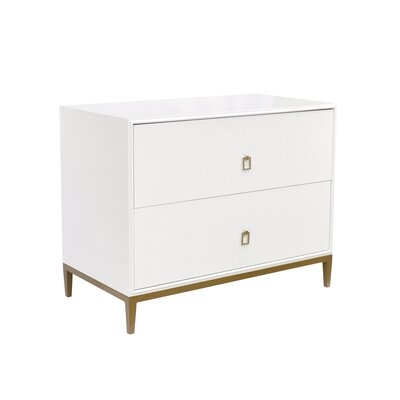 Victoria 2 - Drawer Iron Bachelor's Chest in Ivory - Image 0