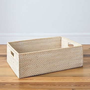 Modern Weave, Underbed Basket, Whitewash, Set of 2 - Image 0