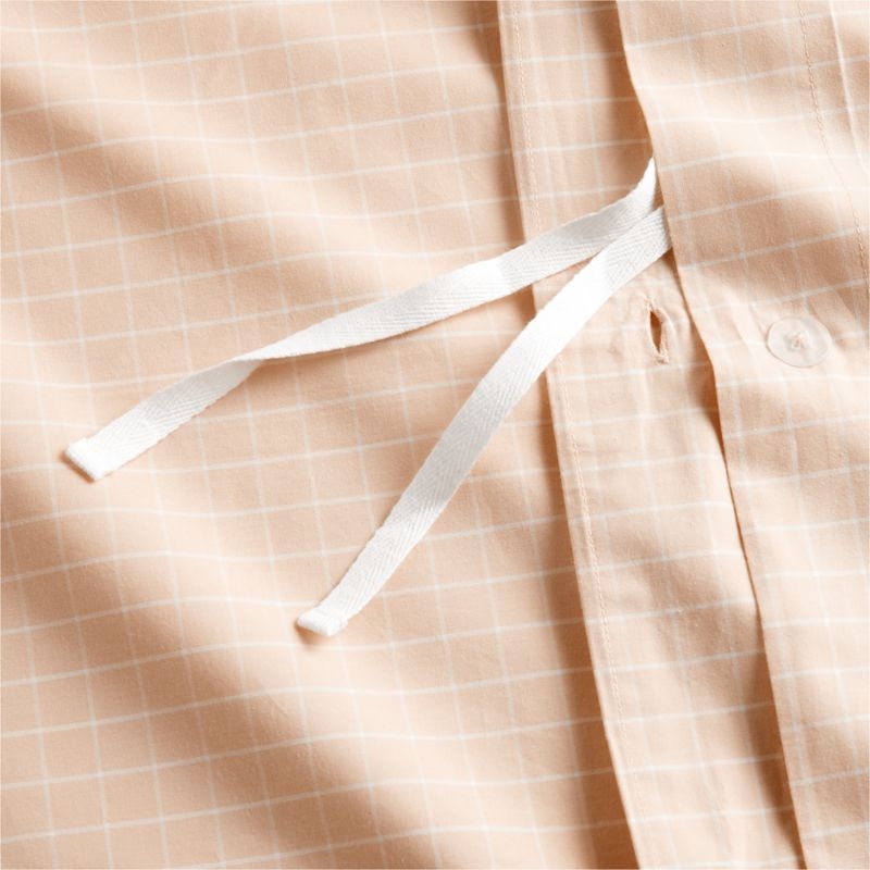 Stax Mini Grid Elegant Pink Yarn-Dyed Organic Cotton Toddler Duvet Cover - Image 3